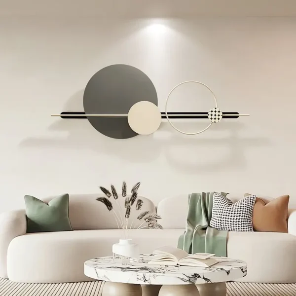 Simplicity senior modern wall mounted wall decor iron art decoration home wall hanging large metal decor for living room - Image 3