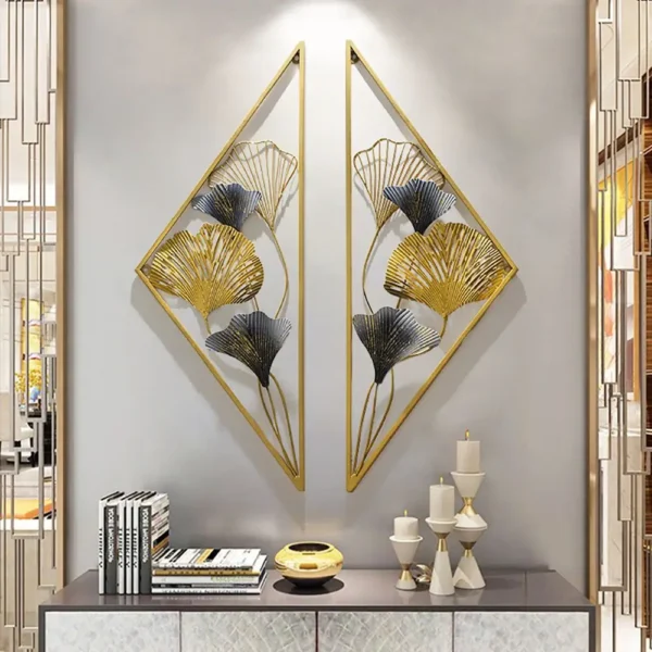 Luxury Metal Home Decoration Craft Stainless Steel Sculpture WallArt Irregular Design IronArt - Image 2