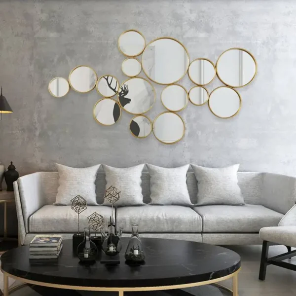 Modern Gold Black Industrial Wholesale Full Length Metal Wall Mirror - Image 6