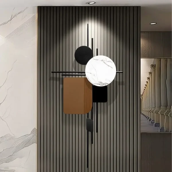 Simple modern wall mounted wall decor iron art decoration home wall hanging large metal decor for living room