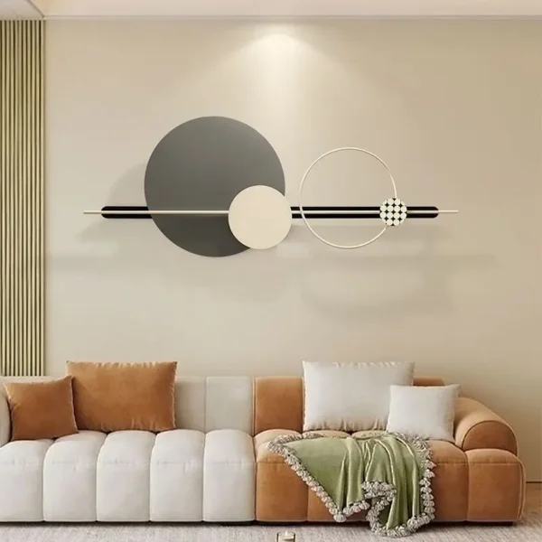 Simplicity senior modern wall mounted wall decor iron art decoration home wall hanging large metal decor for living room - Image 5