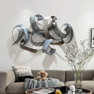 Metal HomeDecor Luxury Ironart craftsmanship Wall Art Irregular Design Of Stainless Steel Sculpture