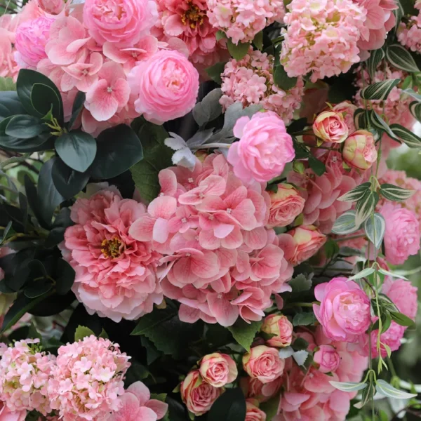 High quality best-selling wedding arch pink peony artificial rose arch outdoor wedding decorations - Image 4