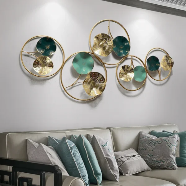 Creative simple 3d metal wall art decor handmade large wall hanging art sculpture wall decor items for living room