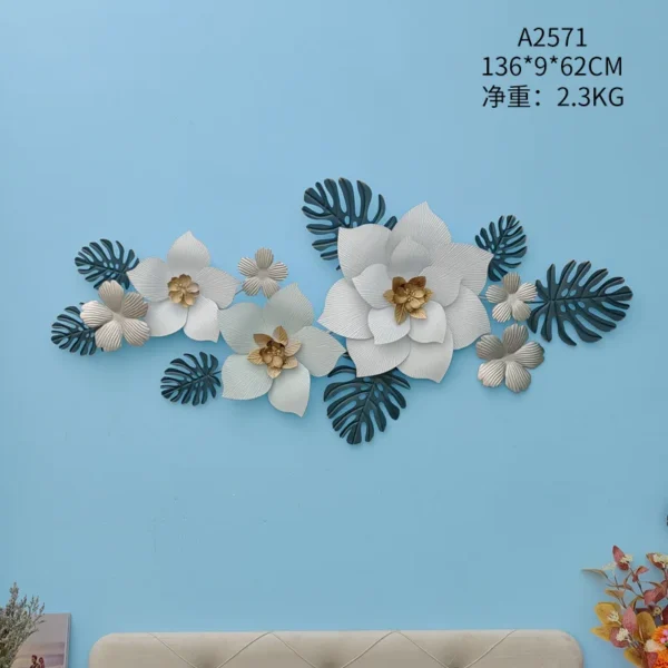 Generous simple modern wall mounted wall decor iron art decoration home wall hanging large metal decor for living room - Image 4