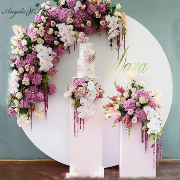 Wrought iron ring arch birthday wedding background decor artificial flower stand outdoor lawn shelf - Image 6