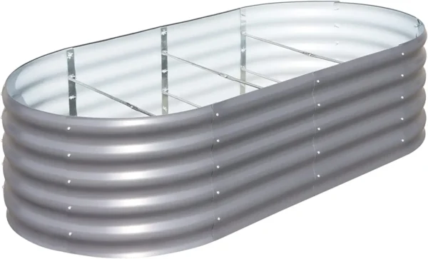Dropship 32" Tall 12N1 Garden Raised Bed Kits Galvanized Planter Box Outdoor Oval for Herbs and Flower - Image 5