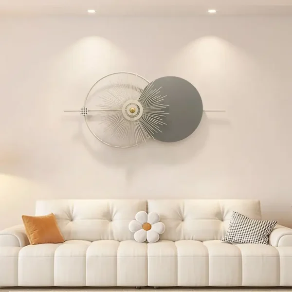 Creative simple modern wall mounted wall decor iron art decoration home wall hanging large metal decor for living room - Image 3