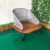 Rattan Sofa Nordic sunscreen waterproof leisure villa outdoor rope editing sofa - Image 4