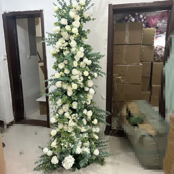 IFG outdoor wedding arch backdrop decor corner swag eucalyptus greenery garland flower arch arrangement - Image 2