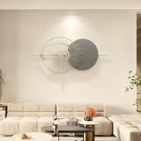 Creative simple modern wall mounted wall decor iron art decoration home wall hanging large metal decor for living room - Image 2