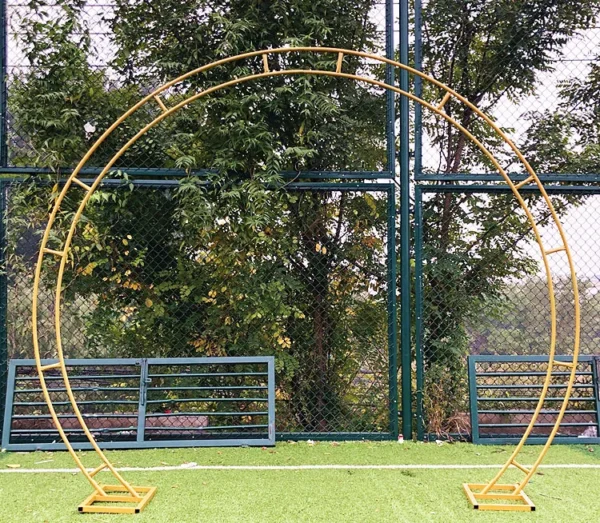 Double arch outdoor wedding background decorative arch artificial flower stand - Image 6