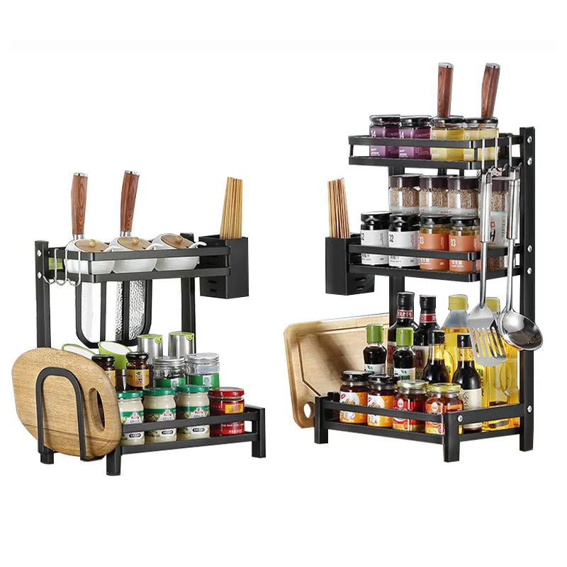 Experienced Factory Offer Kitchen Finishing Seasoning Rack With Cover