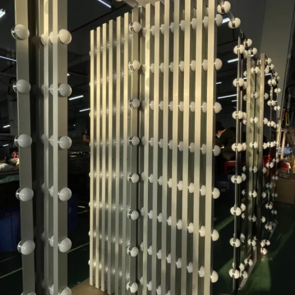 Full Length Vanity Mirror LED light bulbs Large Long Wall  Full Length Mirror Leaner Floor Hanging Dress Black/Silver - Image 5