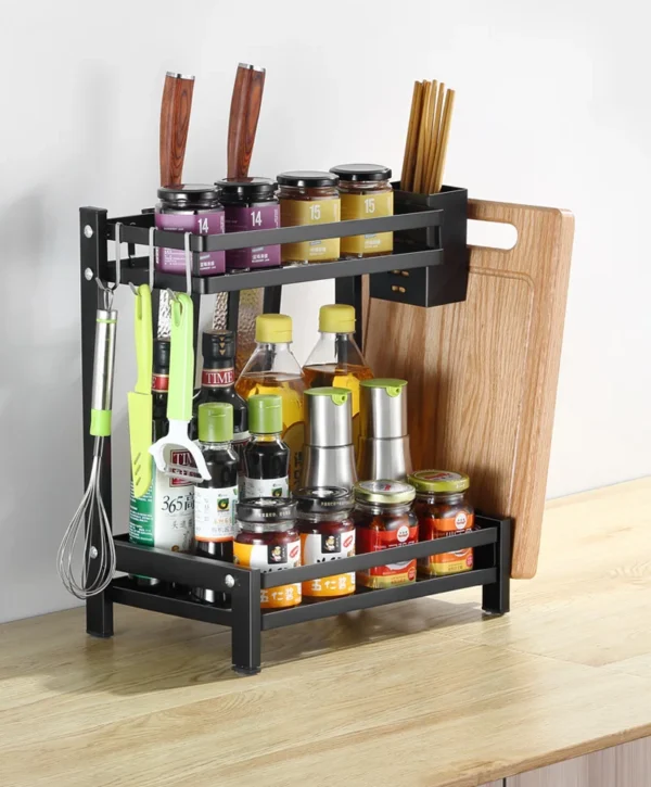 Experienced Factory Offer Kitchen Finishing Seasoning Rack With Cover - Image 2