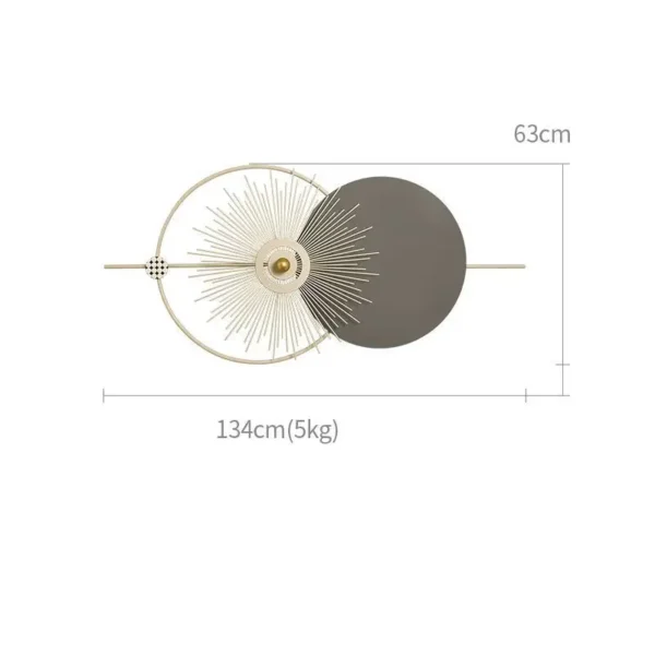 Creative simple modern wall mounted wall decor iron art decoration home wall hanging large metal decor for living room - Image 5