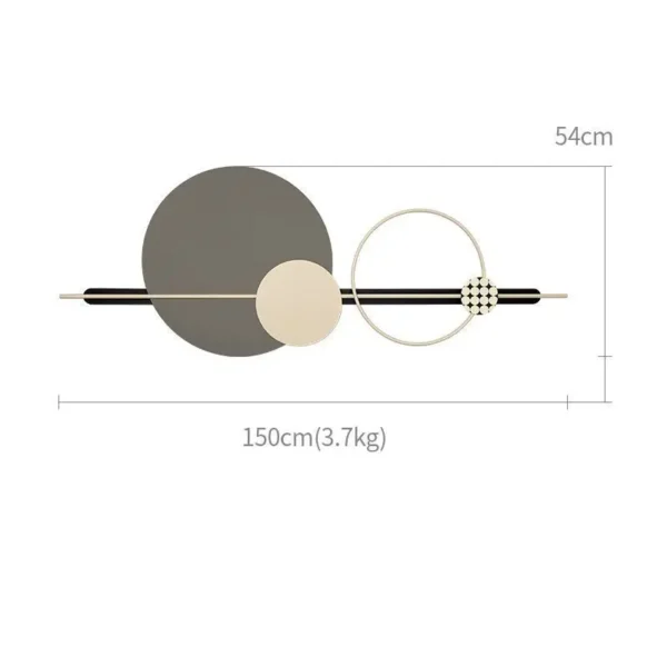 Simplicity senior modern wall mounted wall decor iron art decoration home wall hanging large metal decor for living room - Image 4