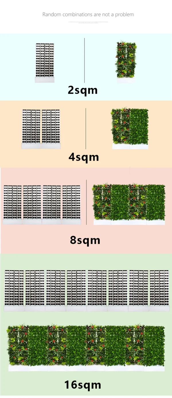 2 Square Meter Wall Hanging Flower Vertical Plant Wall Indoor Outdoor Decoration - Image 2