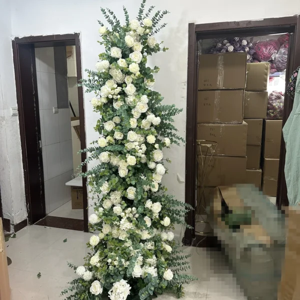 IFG outdoor wedding arch backdrop decor corner swag eucalyptus greenery garland flower arch arrangement - Image 6
