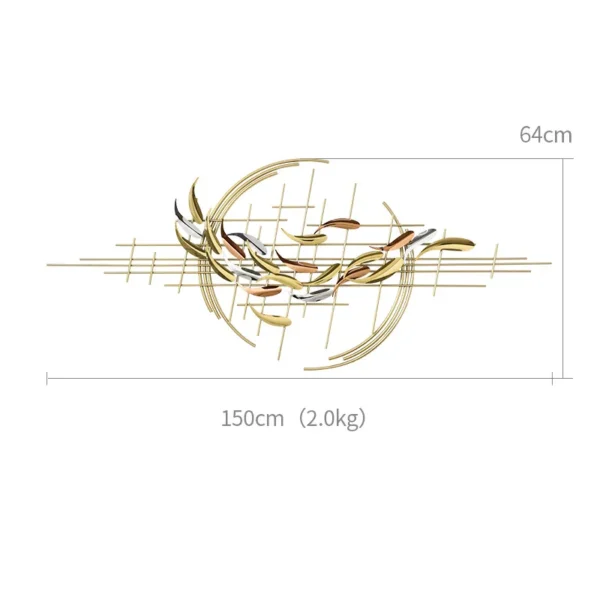 High quality 3d metal fish wall art decor handmade large wall hanging art sculpture nature art decor for home - Image 5