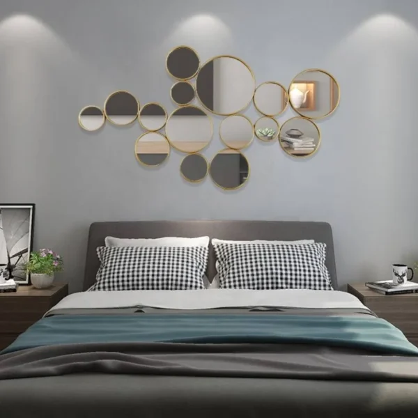 Modern Gold Black Industrial Wholesale Full Length Metal Wall Mirror - Image 2