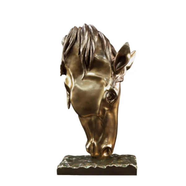 Porch Sculpture Decoration Resin Crafts Artifact Office Home Accessories Horse Head Sculpture Resin Craft Ornament - Image 5