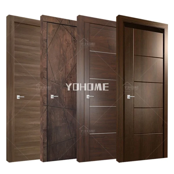 good quality custom engineered wood door design modern interior room door - Image 6