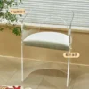 Hot Sales Luxury Transparent Acrylic Armrest Dining Chair Restaurant Makeup Chair With Headrest - Image 6