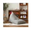 nature brown cotton huge gaming beanbag chair lazy lounge slipcover and independent inner bag - Image 6