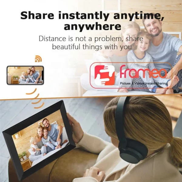 Factory Price 10.1 inch cloud wifi LCD share video album frameO free download Digital Photo Picture Frame - Image 2