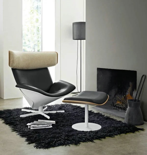 Fabric Living Room Chairs modern lounge design almora swivel armchair for living room furniture - Image 5
