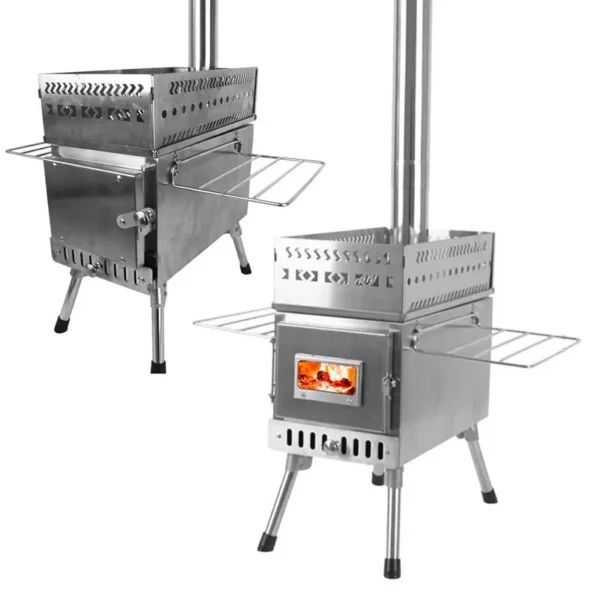 Portable Folding Sauna Stove – Charcoal/Wood Burning Outdoor Camping Heater - Image 6