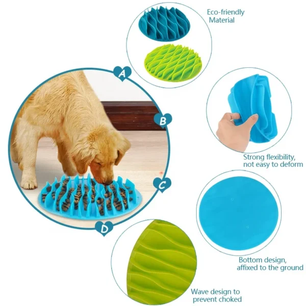 Jungle Design Slow Feeder Bowl – Anti-Choke, Anti-Slip Pet Bowl for Dogs & Cats - Image 3