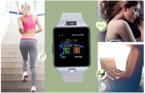 DZ09 Smartwatch with SIM Card – Touch Screen, Camera, Calls, Bluetooth - Image 3