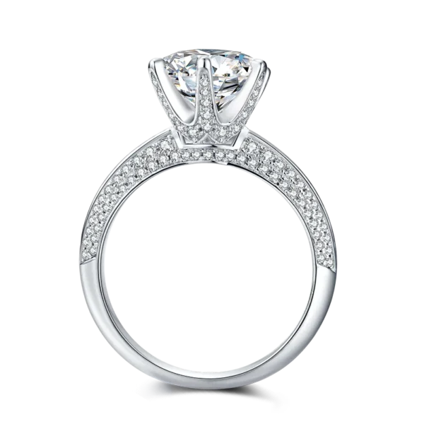 Brilliant 3.0 Ct Moissanite Engagement Ring – Sterling Silver Wedding Gift - Image 2