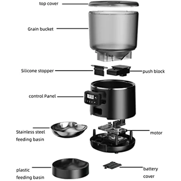 Smart Automatic Pet Feeder – WiFi App Control, Dual Power, for Dogs & Cats - Image 4