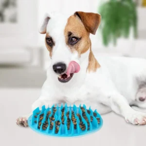 Jungle Design Slow Feeder Bowl – Anti-Choke, Anti-Slip Pet Bowl for Dogs & Cats