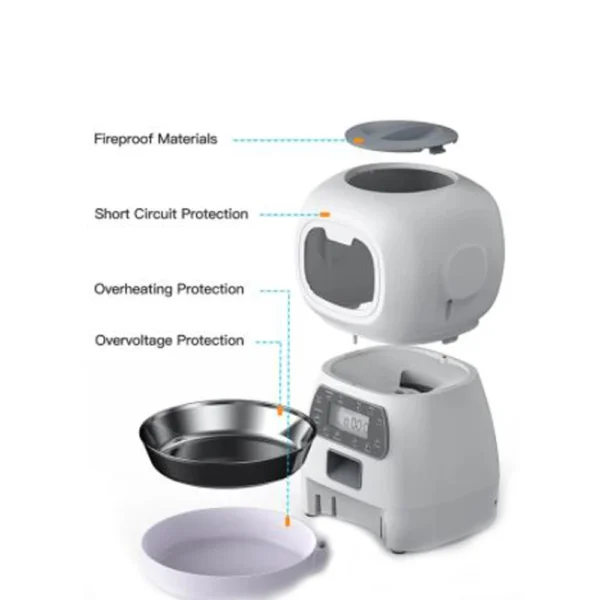 3.5L Smart Automatic Dog & Cat Feeder – WiFi Food Dispenser with Timer & Stainle - Image 4