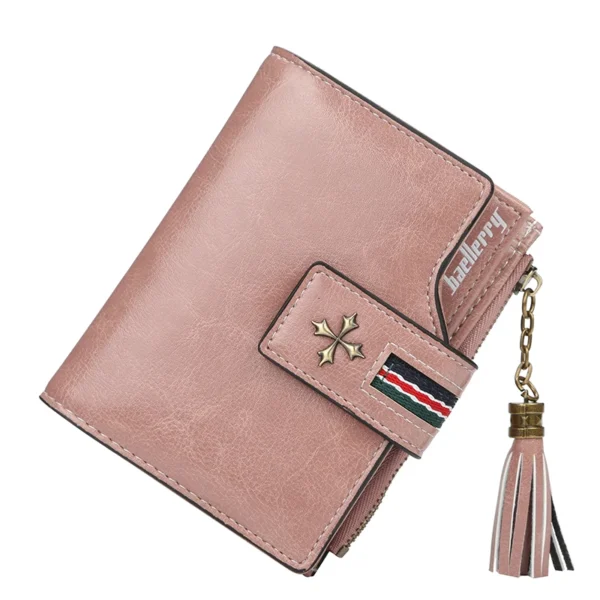 Baellerry Hot New Tassel Zipper Wallet Women Short Purse Oil Wax Leather Handbag - Image 6
