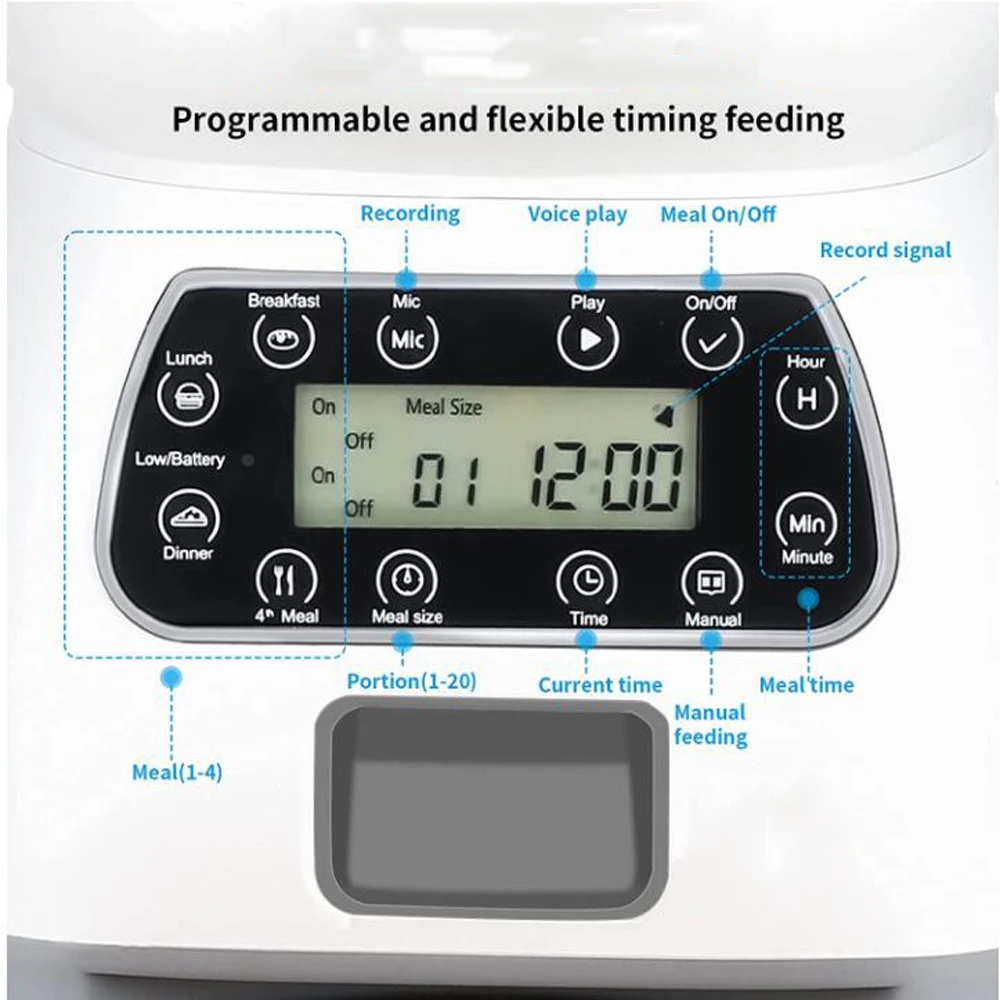 3.5L Smart Automatic Dog & Cat Feeder – WiFi Food Dispenser with Timer & Stainle