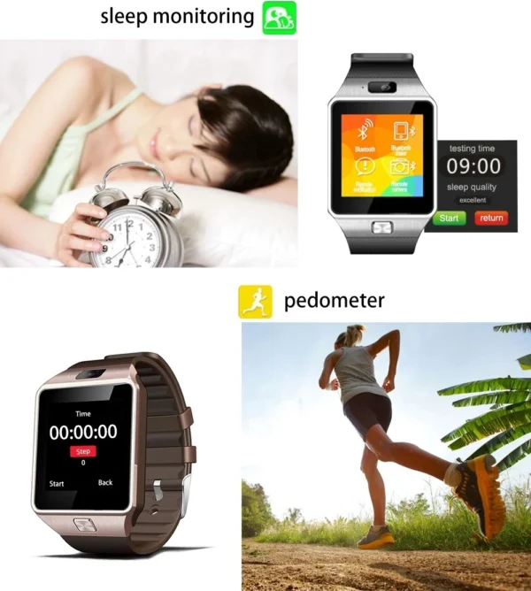 DZ09 Smartwatch with SIM Card – Touch Screen, Camera, Calls, Bluetooth