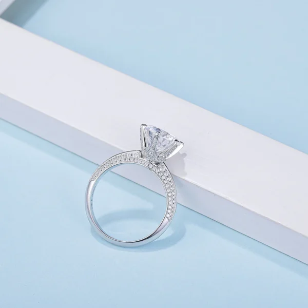 Brilliant 3.0 Ct Moissanite Engagement Ring – Sterling Silver Wedding Gift - Image 5