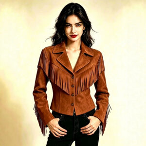 Notch-lapel Waist-cinched Jacket For Women